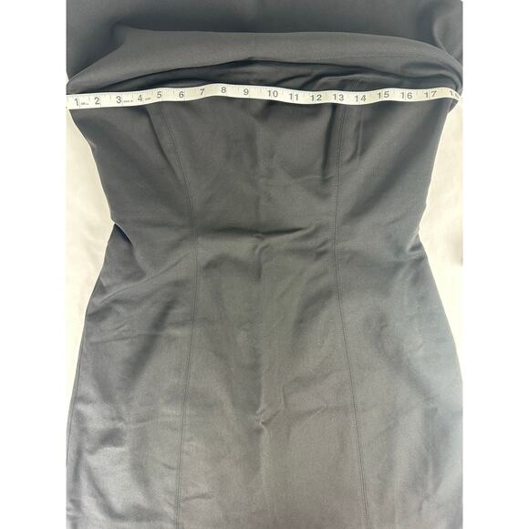 REVOLVE Misha Black Strapless Mini Dress LBD Structured Modern Minimalist XL - Picture 10 of 11